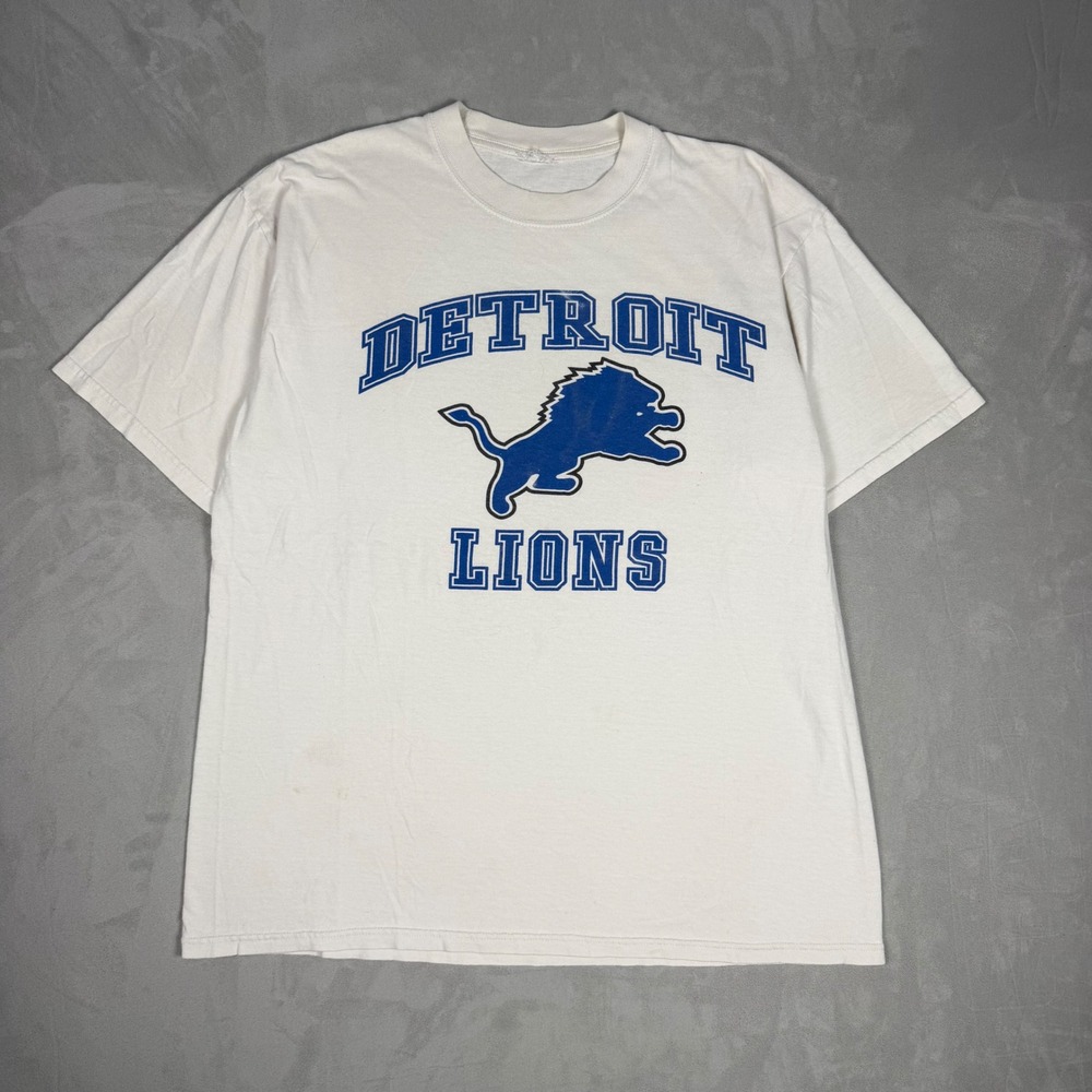 Y2K Mens Detroit Lions Vintage Graphic Football T-Shirt XL